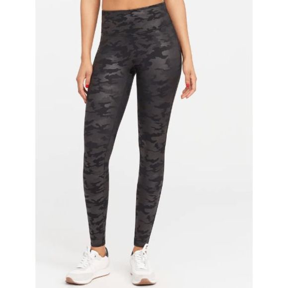 SPANX Pants - SPANX Faux Leather Camo Leggings Large